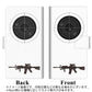 アクオス センス3 ベーシック 907SH 画質仕上げ プリント手帳型ケース(薄型スリム)【EK930  ターゲット 銃】