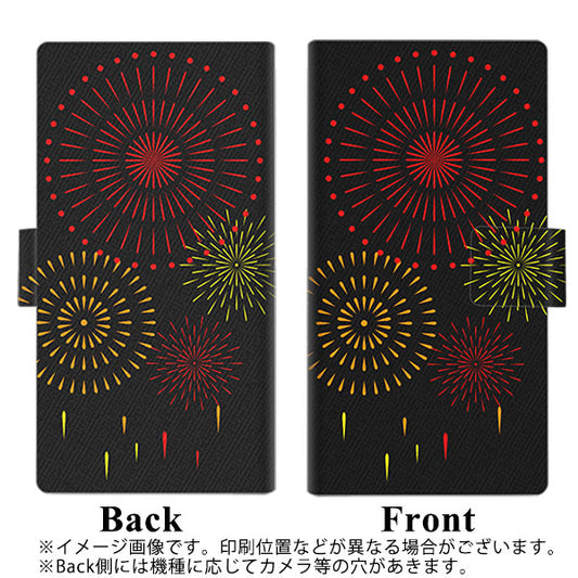 SoftBank OPPO Reno3 5G 高画質仕上げ プリント手帳型ケース(薄型スリム)【EK933  打ち上げ花火】