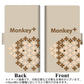 au エクスペリア XZ2 SOV37 画質仕上げ プリント手帳型ケース(薄型スリム)【IA803  Monkey＋】