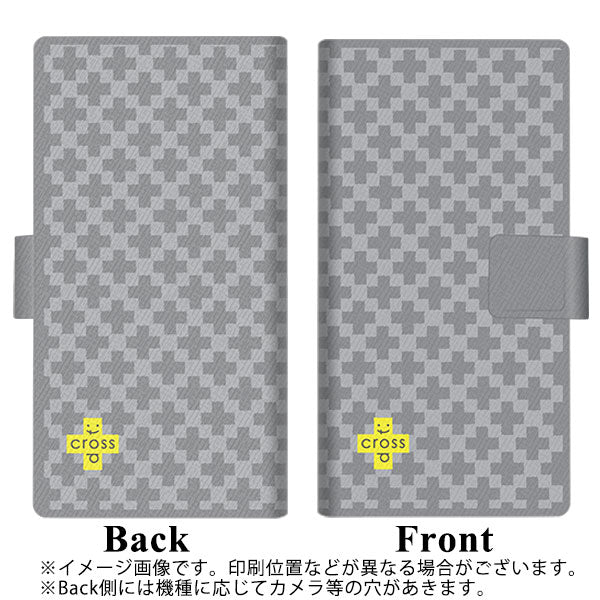 docomo エクスペリア XZ2 SO-03K 画質仕上げ プリント手帳型ケース(薄型スリム)【IB900  クロスドット_グレー】