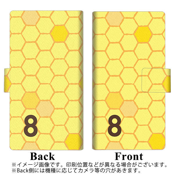 Softbank アクオス R5G 908SH 高画質仕上げ プリント手帳型ケース(薄型スリム)【IB913  はちの巣】