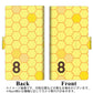 au アクオス センス3 ベーシック SHV48 画質仕上げ プリント手帳型ケース(薄型スリム)【IB913  はちの巣】