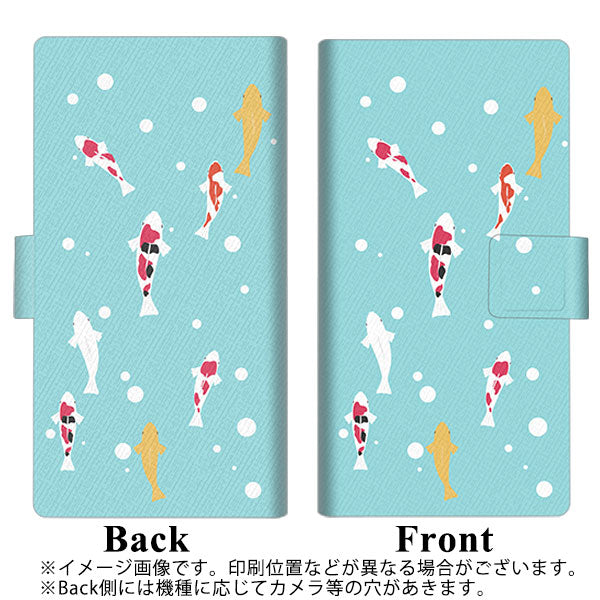 iPhone X 画質仕上げ プリント手帳型ケース(薄型スリム)【KG800 コイの遊泳】