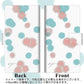 楽天モバイル Rakuten Hand 画質仕上げ プリント手帳型ケース(薄型スリム)【OE834 滴 水色×ピンク】