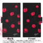 Xperia Ace III A203SO Y!mobile 画質仕上げ プリント手帳型ケース(薄型スリム)【OE837 手描きシンプル ブラック×レッド】