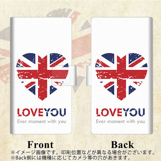 softbank エクスペリアXZ 601SO 高画質仕上げ プリント手帳型ケース(薄型スリム)【SC803 ユニオンジャック ハートビンテージ】