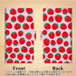 Xperia Ace III A203SO Y!mobile 画質仕上げ プリント手帳型ケース(薄型スリム)【SC813 小さいイチゴ模様 レッドとピンク】