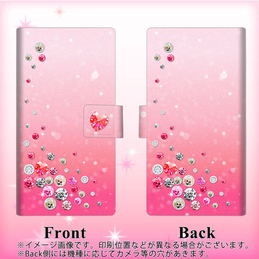 simフリー HUAWEI（ファーウェイ） P30 lite Marie-L22J 高画質仕上げ プリント手帳型ケース(薄型スリム)【SC822 スワロデコ風プリント】