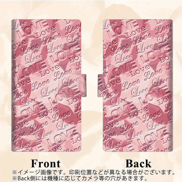 au ギャラクシー S10+ SCV42 画質仕上げ プリント手帳型ケース(薄型スリム)【SC844 フラワーヴェルニLOVE（ローズヴェルール）】