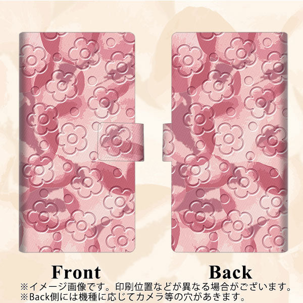 au ギャラクシー S10+ SCV42 画質仕上げ プリント手帳型ケース(薄型スリム)【SC846 フラワーヴェルニ花ピンク（ローズヴェルール）】