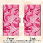 SoftBank シンプルスマホ4 704SH 画質仕上げ プリント手帳型ケース(薄型スリム)【SC847 フラワーヴェルニ花濃いピンク（ローズアンディアン）】