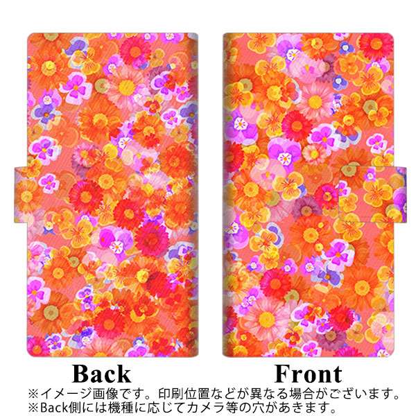 docomo ギャラクシー S8 SC-02J 画質仕上げ プリント手帳型ケース(薄型スリム)【SC871 リバティプリント フルールドパルファン（レッド）】