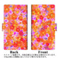 au ギャラクシー S10+ SCV42 画質仕上げ プリント手帳型ケース(薄型スリム)【SC871 リバティプリント フルールドパルファン（レッド）】