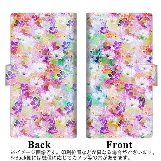 simフリー HUAWEI（ファーウェイ） P30 lite Marie-L22J 高画質仕上げ プリント手帳型ケース(薄型スリム)【SC873 リバティプリント プレスドフラワー（パープル）】