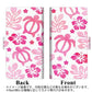 SoftBank OPPO Reno3 5G 高画質仕上げ プリント手帳型ケース(薄型スリム)【SC879 ハワイアンアロハホヌ（ピンク）】