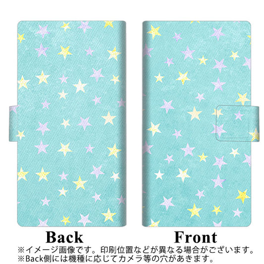 OPPO（オッポ） AX7 高画質仕上げ プリント手帳型ケース(薄型スリム)【SC888 お星さまキラキラ（グリーン）】