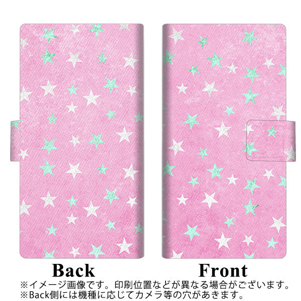 iPhone12 mini 画質仕上げ プリント手帳型ケース(薄型スリム)【SC889 お星さまキラキラ（ピンク）】