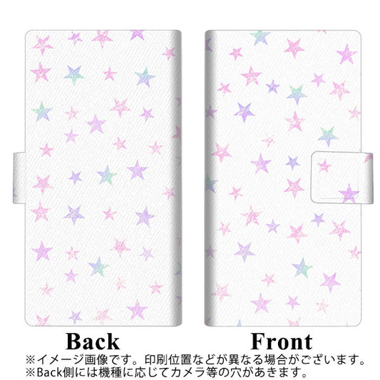 SoftBank アクオス Xx3 506SH 高画質仕上げ プリント手帳型ケース(薄型スリム)【SC891 お星さまきらきら（ホワイト）】