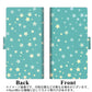 DIGNO BX2 A101KC SoftBank 画質仕上げ プリント手帳型ケース(薄型スリム)【SC898 星柄プリント（グリーン）】