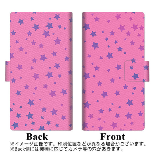 SoftBank エクスペリアZ5 501SO 高画質仕上げ プリント手帳型ケース(薄型スリム)【SC899 星柄プリント（ピンク）】