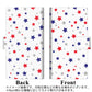 Y!mobile かんたんスマホ2 A001KC 画質仕上げ プリント手帳型ケース(薄型スリム)【SC901 星柄プリント（ホワイト）】