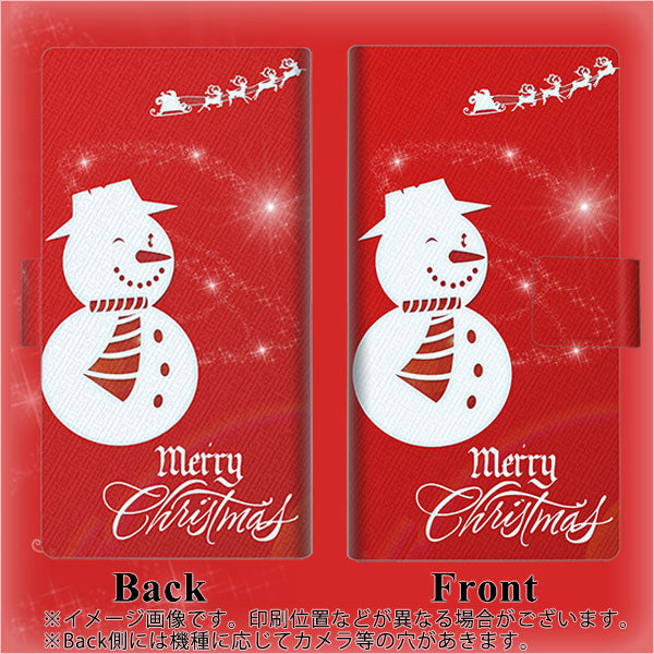 ZenFone（ゼンフォン）Max(M2) ZB633KL 画質仕上げ プリント手帳型ケース(薄型スリム)【XA802 ウインク雪だるま】