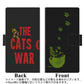 Xperia 5 III SOG05 au 画質仕上げ プリント手帳型ケース(薄型スリム)【YA875 THE CATS OF WARヘルメット】
