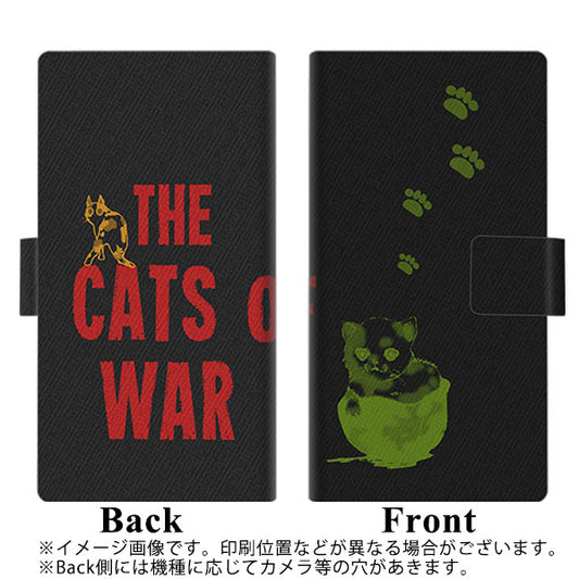 softbank エクスペリア8 902SO 高画質仕上げ プリント手帳型ケース(薄型スリム)【YA875 THE CATS OF WARヘルメット】
