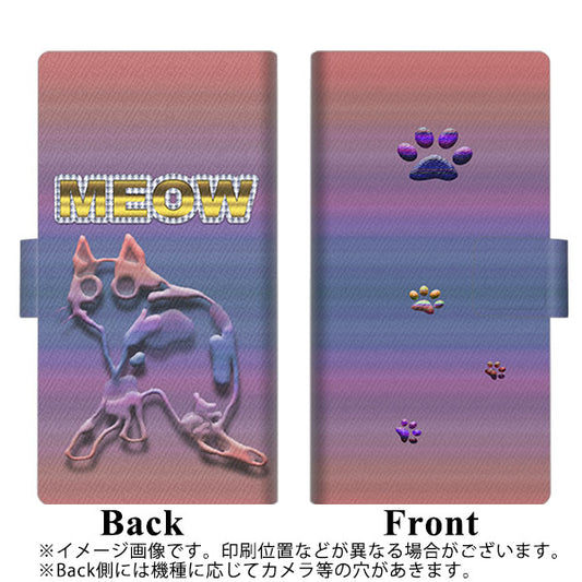 SoftBank アクオス Xx3 mini 603SH 高画質仕上げ プリント手帳型ケース(薄型スリム)【YA908 MEOW】