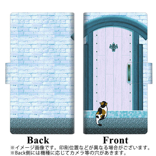 softbank アクオス R3 808SH 高画質仕上げ プリント手帳型ケース(薄型スリム)【YA953 石ドア03 素材クリア】