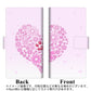 AQUOS wish A104SH Y!mobile 画質仕上げ プリント手帳型ケース(薄型スリム)【YA956 ハート03 素材クリア】