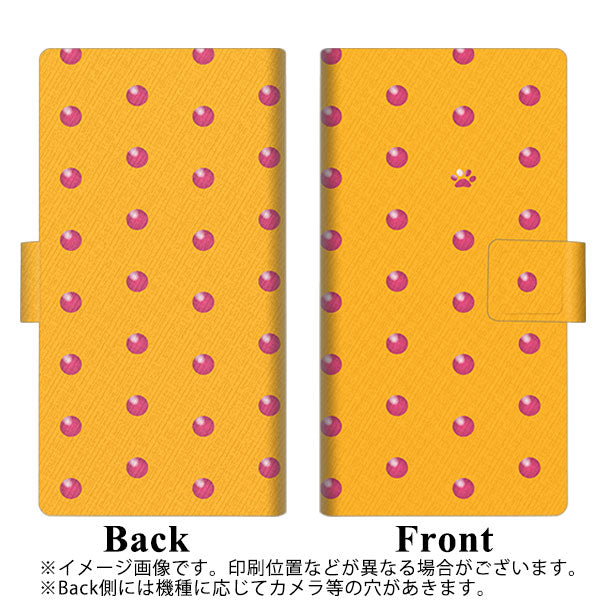 SoftBank シンプルスマホ4 704SH 画質仕上げ プリント手帳型ケース(薄型スリム)【YA978 肉球ドット01】