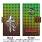 au ギャラクシー S9 SCV38 画質仕上げ プリント手帳型ケース(薄型スリム)【YA985 三つ葉葵】