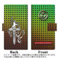 アローズ M04 画質仕上げ プリント手帳型ケース(薄型スリム)【YA985 三つ葉葵】