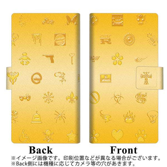 SoftBank アクオス Xx2 mini 503SH 高画質仕上げ プリント手帳型ケース(薄型スリム)【YB815 パターン黄色】