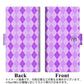 docomo らくらくスマートフォン4 F-04J 画質仕上げ プリント手帳型ケース(薄型スリム)【YB819 アーガイル02】