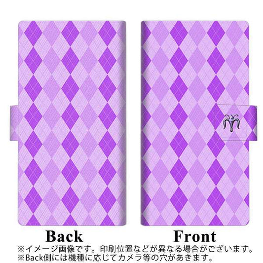 softbank arrows U 801FJ 高画質仕上げ プリント手帳型ケース(薄型スリム)【YB819 アーガイル02】