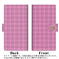 Xperia Ace III A203SO Y!mobile 画質仕上げ プリント手帳型ケース(薄型スリム)【YB824 チェック ピンク】