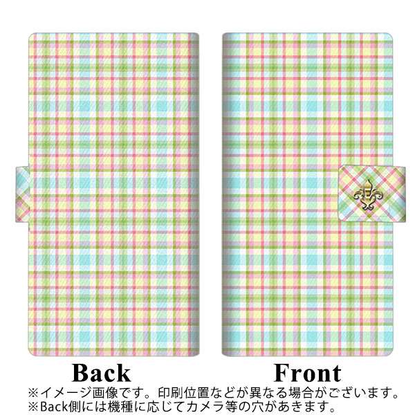 docomo アクオスセンス2 SH-01L 画質仕上げ プリント手帳型ケース(薄型スリム)【YB826 ギンガムチェック】