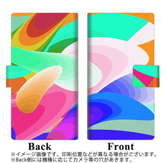 Softbank アクオス R5G 908SH 高画質仕上げ プリント手帳型ケース(薄型スリム)【YB837 ニュートンリング04】