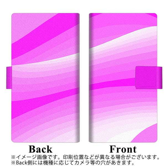 OPPO（オッポ） A5 2020 高画質仕上げ プリント手帳型ケース(薄型スリム)【YB864 ウェーブピンク】
