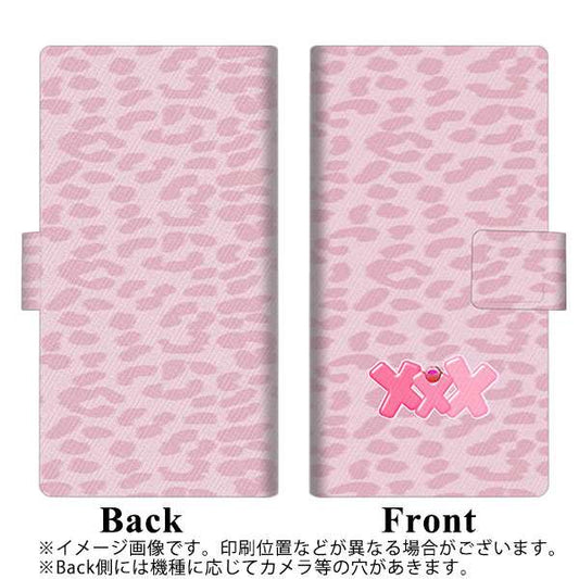 SoftBank OPPO Reno3 5G 高画質仕上げ プリント手帳型ケース(薄型スリム)【YB890 レオパルドピンク】
