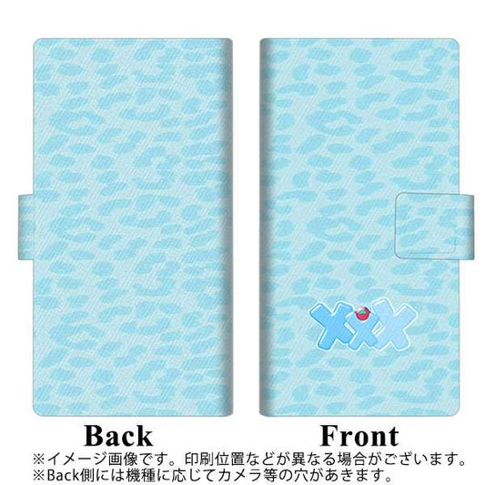 SoftBank OPPO Reno3 5G 高画質仕上げ プリント手帳型ケース(薄型スリム)【YB891 レオパルドブルー】