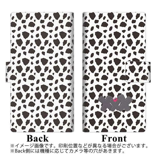 docomo らくらくスマートフォン3 F-06F 高画質仕上げ プリント手帳型ケース(薄型スリム)【YB894 ダルメシアン】