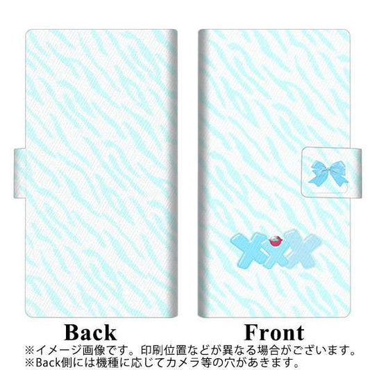 softbank arrows U 801FJ 高画質仕上げ プリント手帳型ケース(薄型スリム)【YB905 ゼブラブルー】