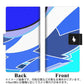 Xperia 5 IV A204SO SoftBank 画質仕上げ プリント手帳型ケース(薄型スリム)【YB925 ジオメトリックブルー】