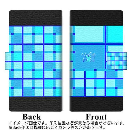 docomo ギャラクシー フィール SC-04J 高画質仕上げ プリント手帳型ケース(薄型スリム)【YB928 タータンブルー】