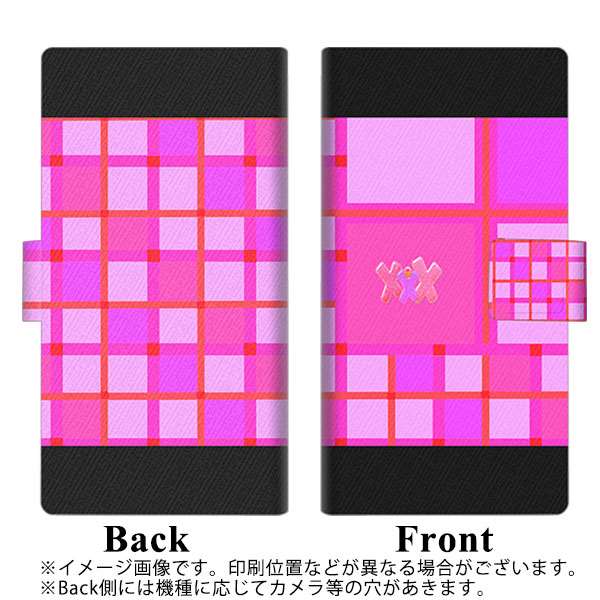 docomo LG ベルベット L-52A 画質仕上げ プリント手帳型ケース(薄型スリム)【YB929 タータンピンク】