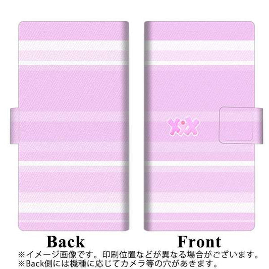 docomo ギャラクシー フィール SC-04J 高画質仕上げ プリント手帳型ケース(薄型スリム)【YB930 ボーダーピンク】