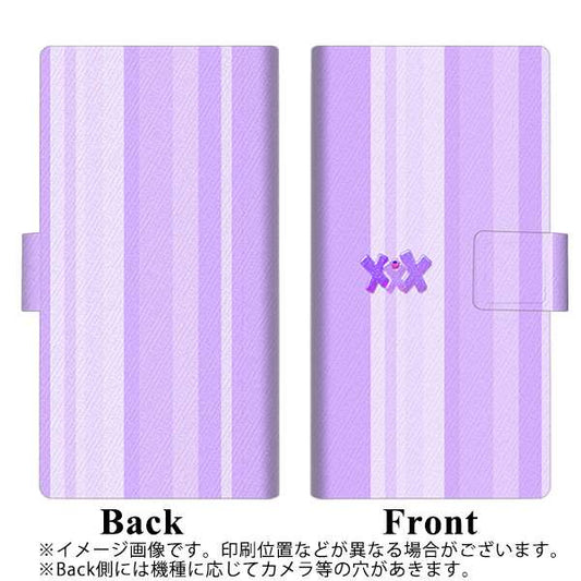 OPPO Reno A 高画質仕上げ プリント手帳型ケース(薄型スリム)【YB933 パープルストライプ】